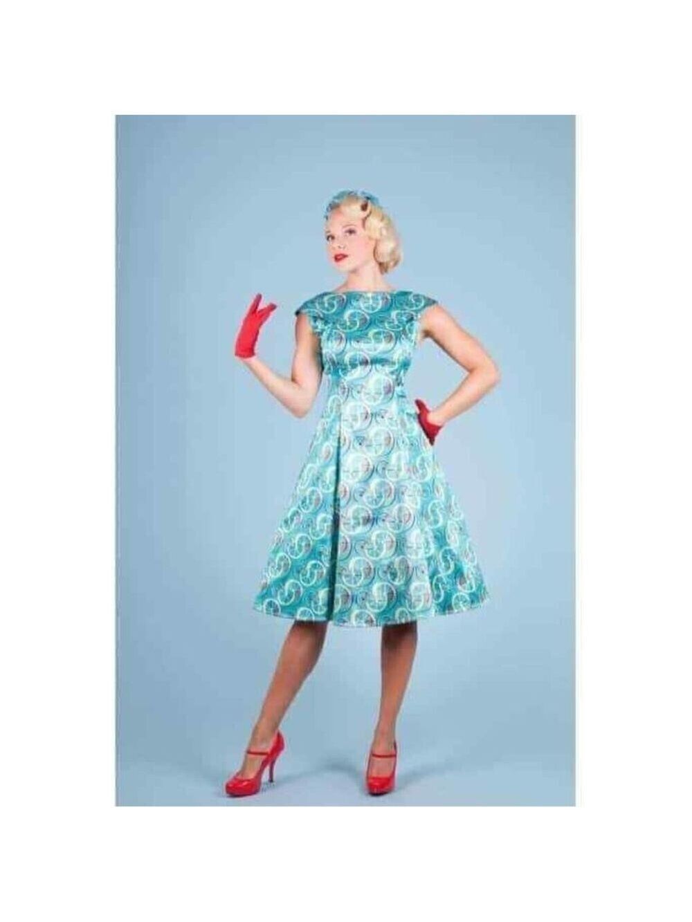 Bettie Page by Tatyana Abstract Bicycle Retro Pinup Vintage Inspired Dre…